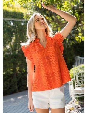 TMHL orange flutter shirt